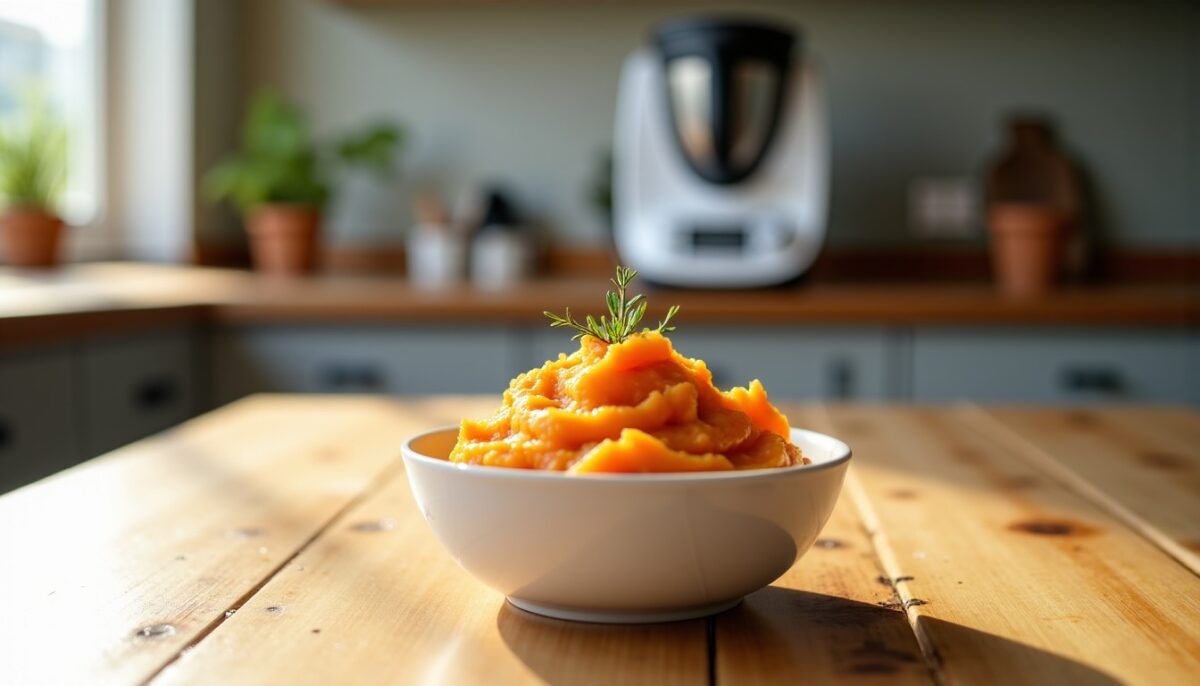 Délicieuse purée de patate douce express réalisée au Thermomix
